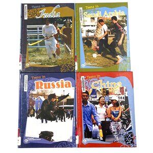 Teens in India Saudi Arabia China Russia Hardcover Book Lot of 4 Homeschool